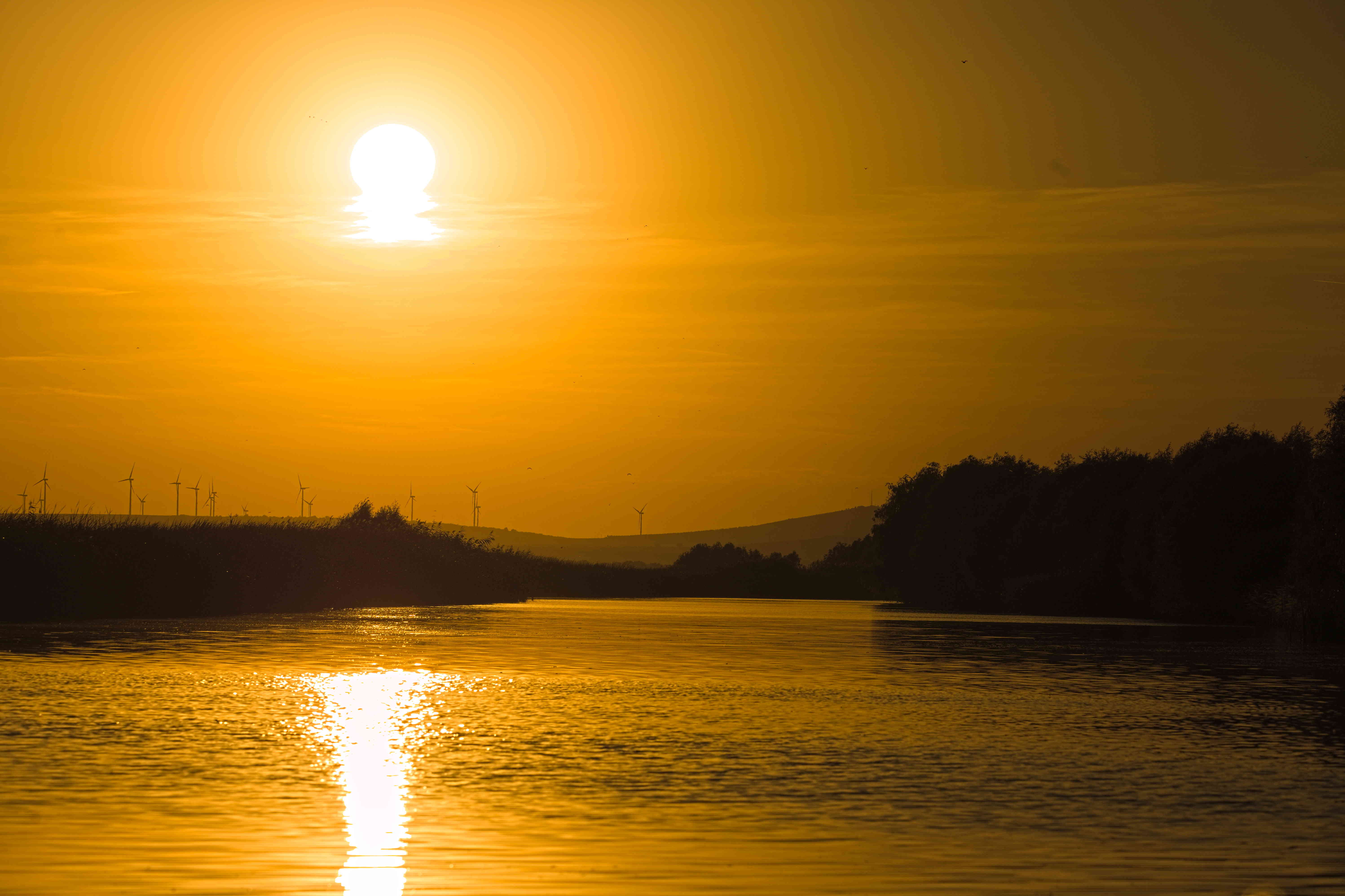 Sunset in Danube delta
