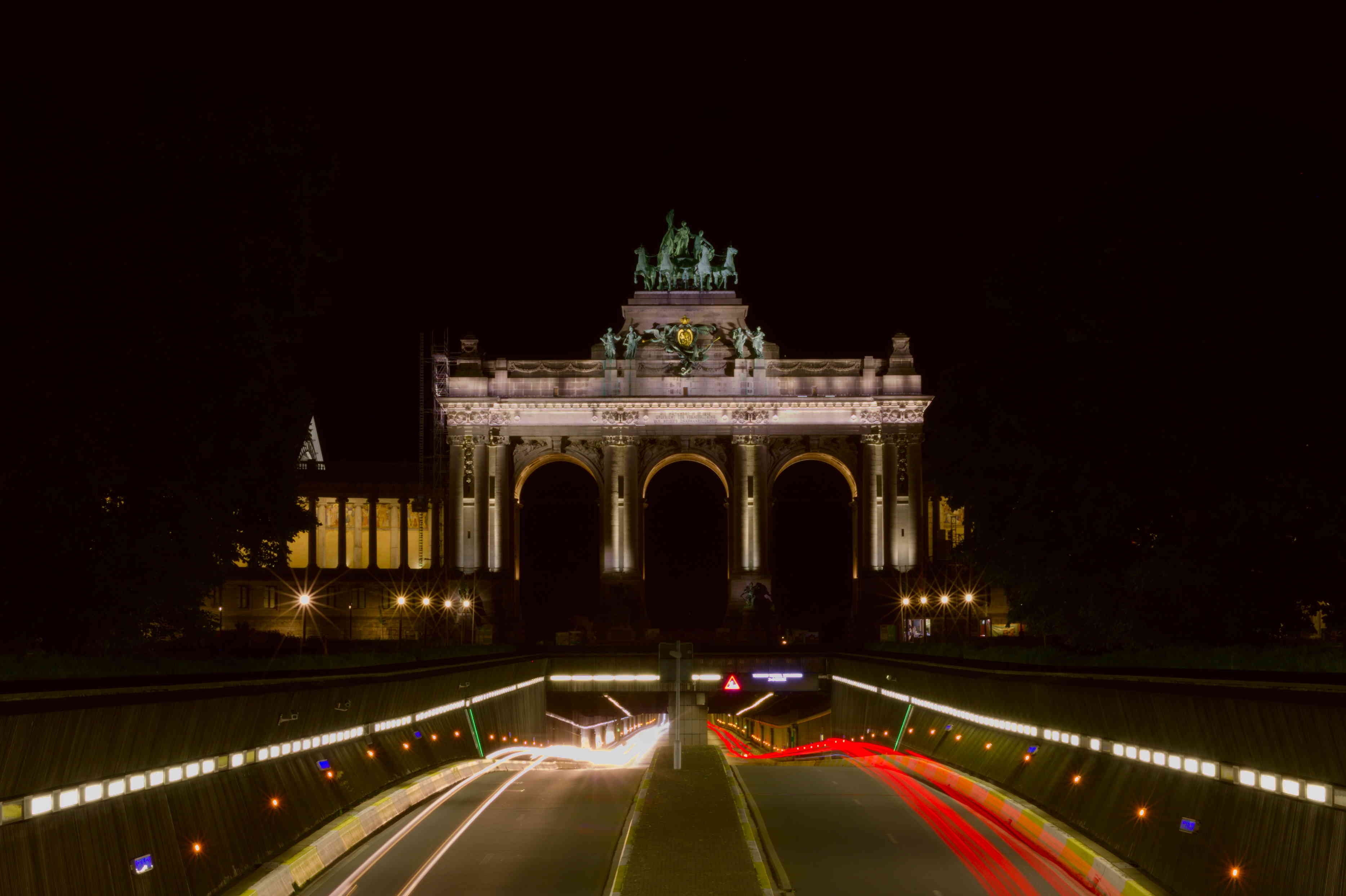 Triumphal Arch with Light Trails